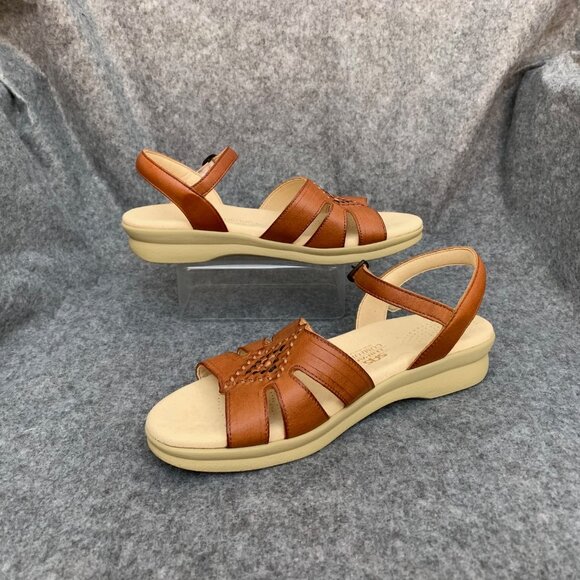 SAS Huarache Women's Leather Tripad Comfort Antique Tan Sandals - Picture 3 of 12